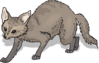 Brown Prowling Fox Clip Art